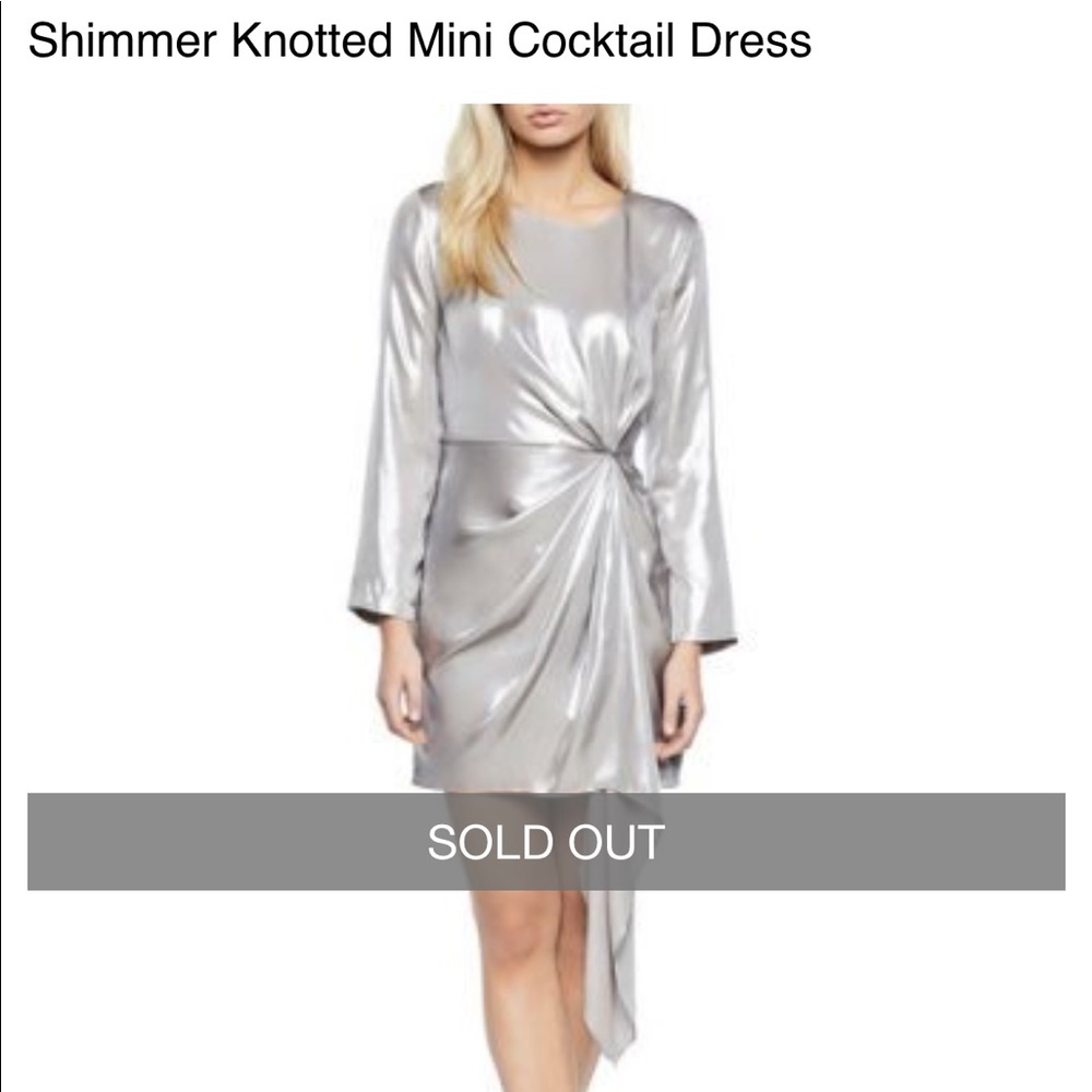 NWT Bardot Silver Shimmer Dress